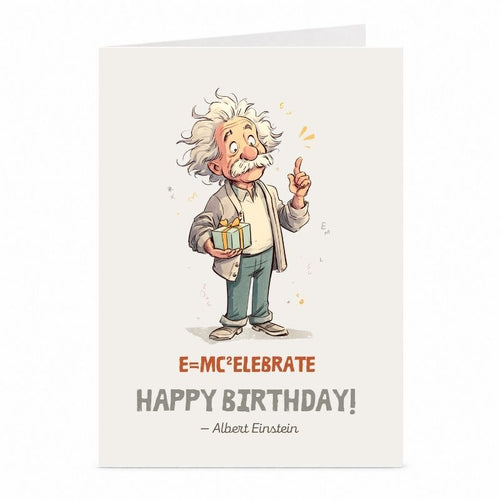Albert Einstein Birthday Card | Funny Science Greeting Card