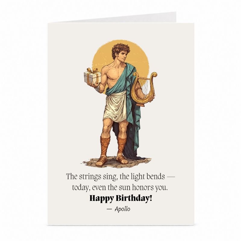 Apollo Birthday Card | Greek Mythology Greeting Card