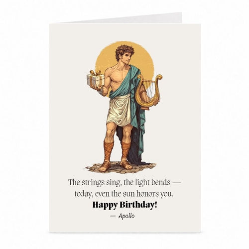 Apollo Birthday Card | Greek Mythology Greeting Card
