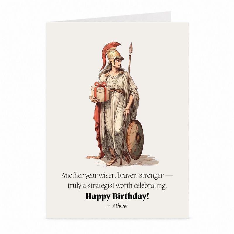 Athena Birthday Card | Greek Goddess Greeting Card