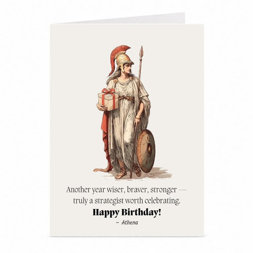 Athena Birthday Card | Greek Goddess Greeting Card