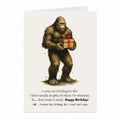 Bigfoot Birthday Card | Funny Sasquatch Novelty Greeting Card