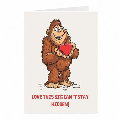 Bigfoot liefdeskaart – cryptids & folklore ontwerp van JustTheCardGuy