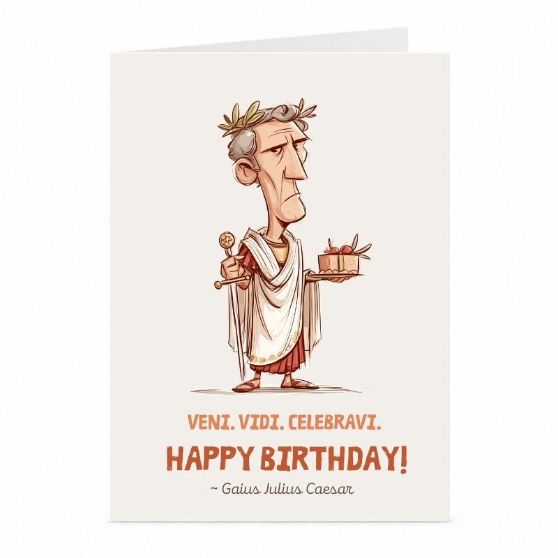 Julius Caesar Birthday Card | Roman History Greeting Card