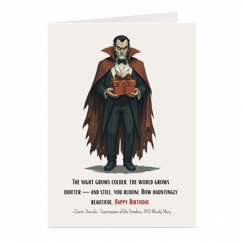 Count Dracula Birthday Card | Gothic Vampire Greeting Card