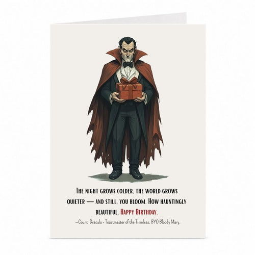 Count Dracula Birthday Card | Gothic Vampire Greeting Card