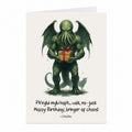 Cthulhu Birthday Card | Funny Lovecraftian Horror Greeting Card