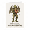Cthulhu Liebeskarte – Cosmic Horror-Motiv von JustTheCardGuy