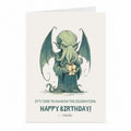 Cthulhu Birthday Card | Cute Cosmic Horror Celebration Card