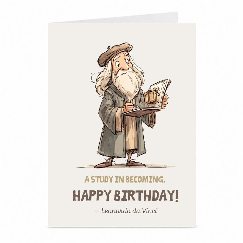 Leonardo da Vinci Birthday Card | Art History Greeting Card