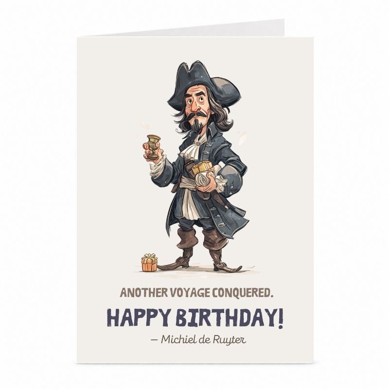 Michiel de Ruyter Birthday Card | Dutch Naval History Card