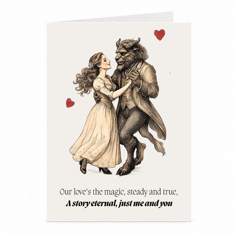 Die Schöne und das Biest Liebeskarte – Märchen & Fantasy-Motiv von JustTheCardGuy