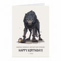 Fenrir Birthday Card | Norse Mythology Wolf Greeting Card