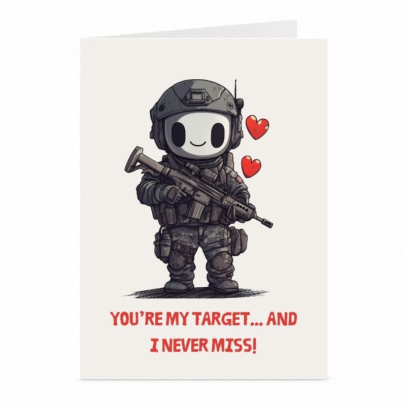 Tactical Gamer liefdeskaart – gaming ontwerp van JustTheCardGuy