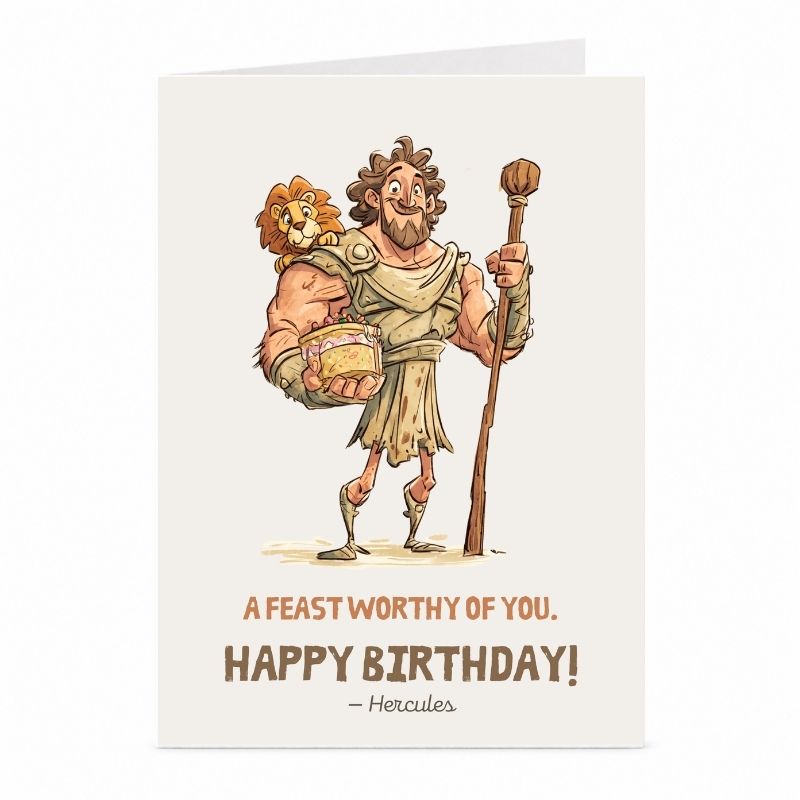 Hercules Birthday Card | Greek Mythology Greeting Card