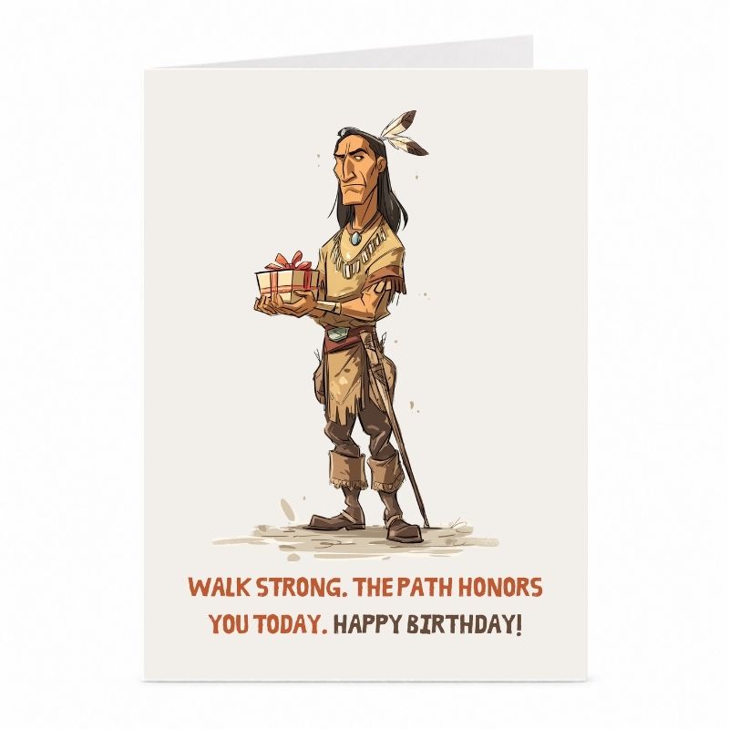 Walk Strong Birthday Card | Inspirational Warrior Greeting Card