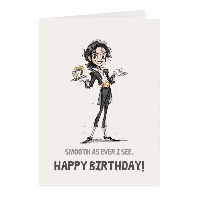 Smooth Pop Star Birthday Card | Funny Music Fan Greeting Card