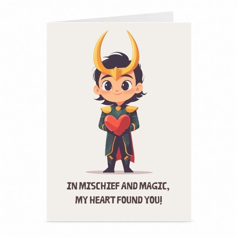 Loki Liebeskarte – Nordische Mythologie-Motiv von JustTheCardGuy