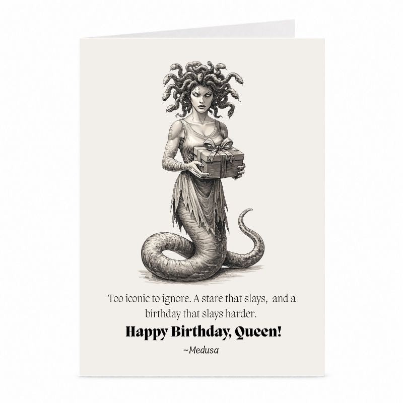 Medusa Birthday Card | Greek Mythology Card for Her