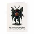 Mothman Birthday Card | Creepy Cryptid Horror Greeting Card