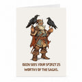 Odin aanmoedigingskaart – Noorse mythologie ontwerp van JustTheCardGuy