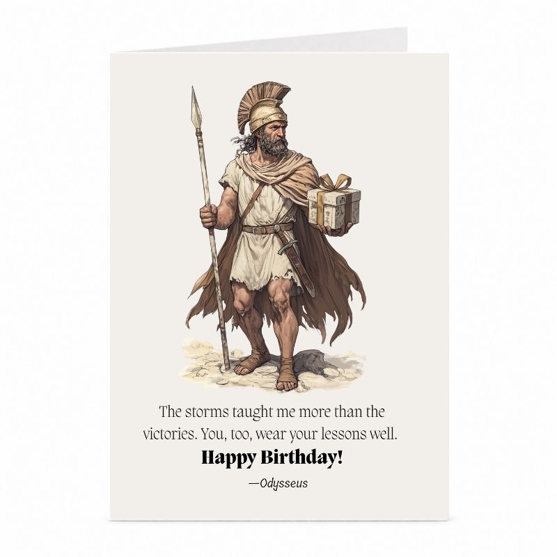 Odysseus Birthday Card | Greek Mythology Greeting Card