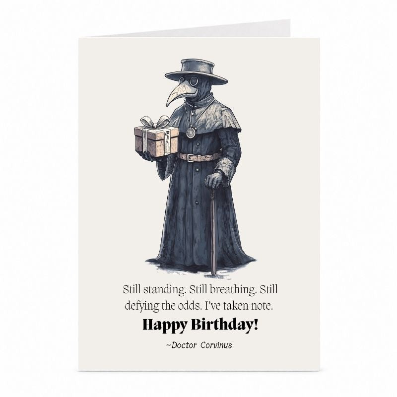 Plague Doctor Birthday Card | Gothic Horror Greeting Card