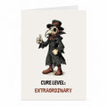 Plague Doctor aanmoedigingskaart – gothic horror ontwerp van JustTheCardGuy