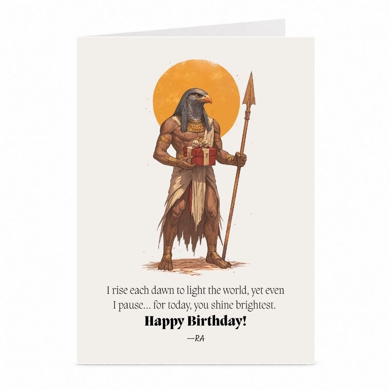 Ra Birthday Card | Egyptian God Mythology Card