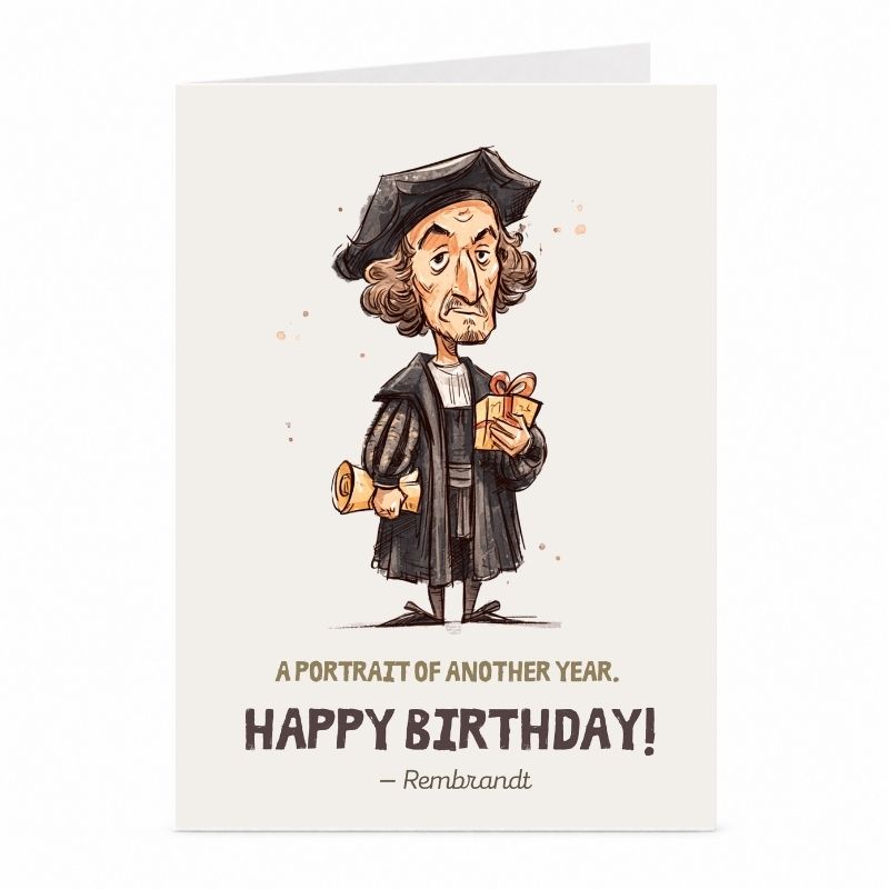 Rembrandt Birthday Card | Dutch Art History Greeting Card