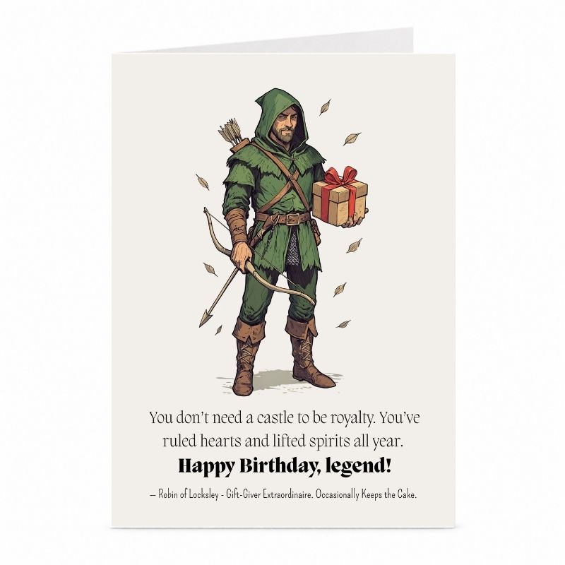 Robin Hood Birthday Card | Medieval Legend Greeting Card