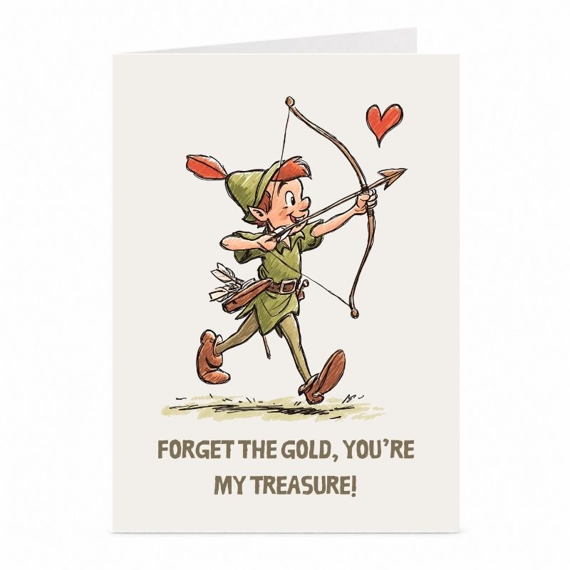 Robin Hood Liebeskarte – Märchen & Fantasy-Motiv von JustTheCardGuy