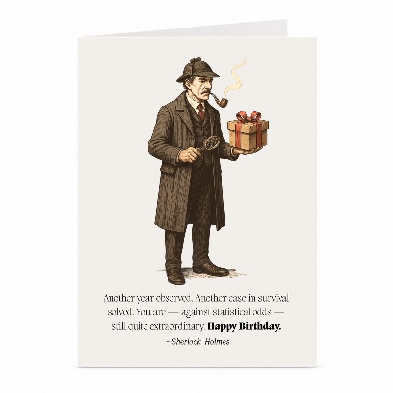 Sherlock Holmes Birthday Card | Funny Detective Greeting Card
