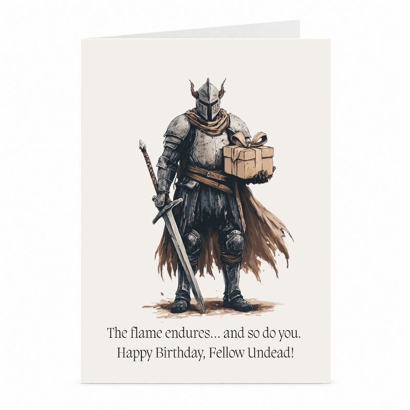 Undead Knight Birthday Card | Dark Fantasy Gamer Card