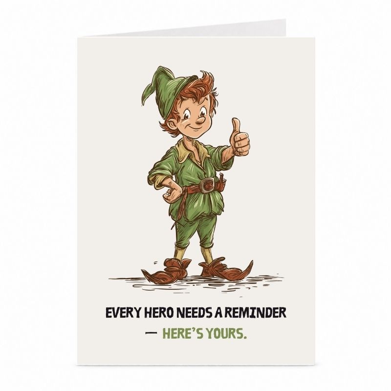 Robin Hood aanmoedigingskaart – middeleeuwse fantasy ontwerp van JustTheCardGuy