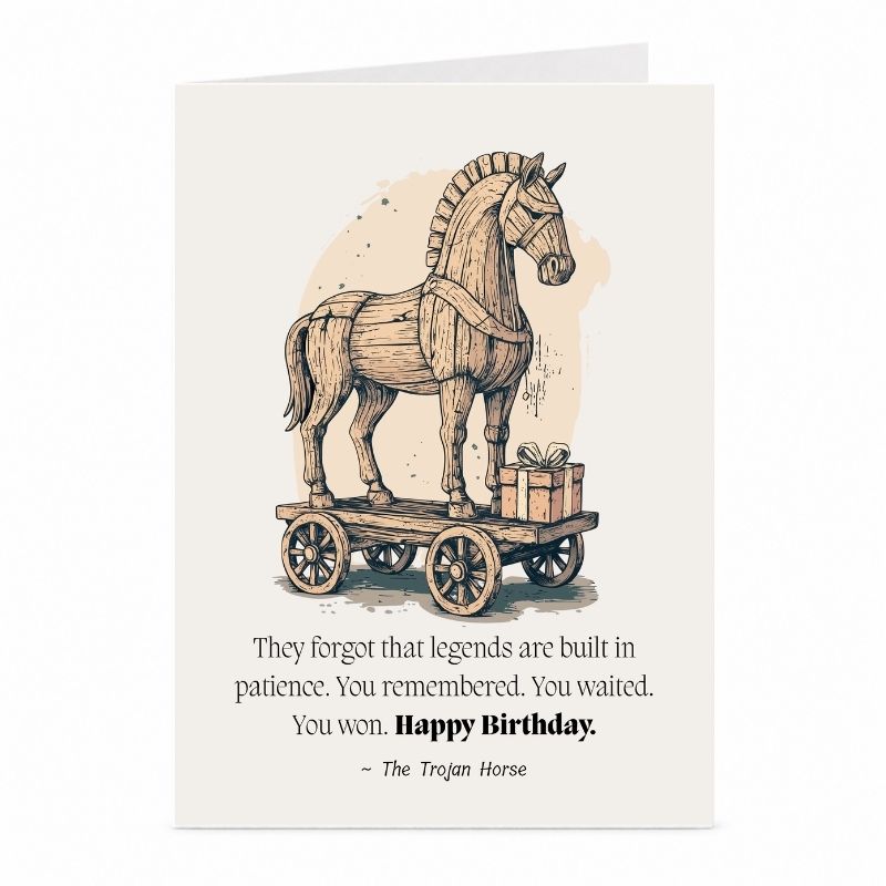 Trojan Horse Birthday Card | Greek Mythology Card