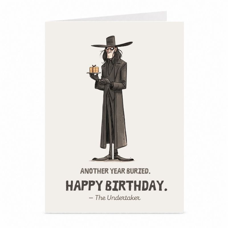 Undertaker Birthday Card | Dark Funeral Humour Greeting Card