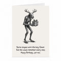 Wendigo Birthday Card | Creepy Cryptid Horror Greeting Card