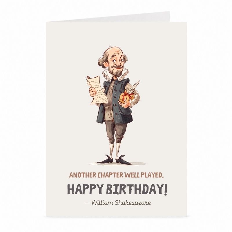 Shakespeare Birthday Card | Literary Birthday Greeting Card